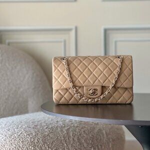 Chanel medium double flap caviar